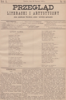 Przegląd Literacki i Artystyczny : pismo poświęcone literaturze, sztuce i sprawom społecznym. R.2, 1883, nr 12