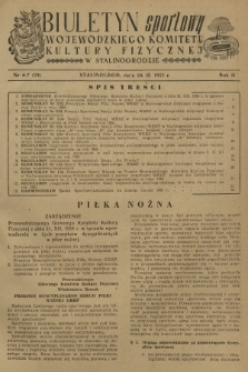 Biuletyn Sportowy Wojewódzkiego Komitetu Kultury Fizycznej w Stalinogrodzie. R.2, 1955, nr 6-7