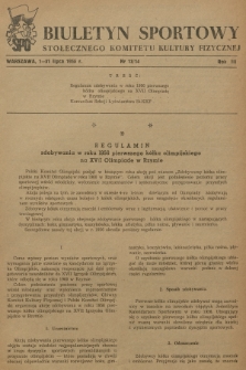Biuletyn Sportowy Stołecznego Komitetu Kultury Fizycznej. R.3, 1956, nr 13-14