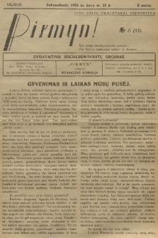 Pirmyn : dvisavaitinis socialdemokratų organas. M.2, 1928, № 6