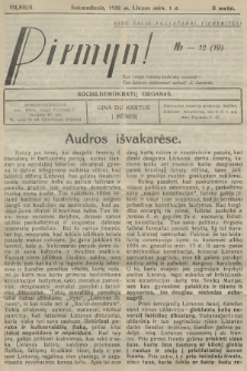 Pirmyn : socialdemokratų organas. M.2, 1928, № 12