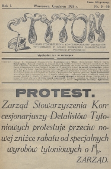 Tytoń : organ Stowarzyszenia Koncesjonariuszy Detalistów Tytoniowych w Polsce poświęcony całokształtowi przemysłu tytoniowego. 1928, nr 9-10