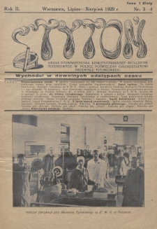 Tytoń : organ Stowarzyszenia Koncesjonariuszy Detalistów Tytoniowych w Polsce poświęcony całokształtowi przemysłu tytoniowego. 1929, nr 3-4