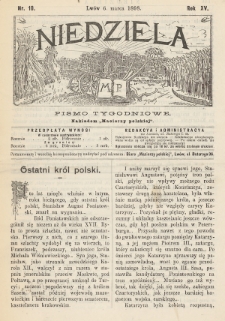 Niedziela : pismo tygodniowe. 1898, nr 10