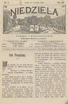Niedziela : pismo tygodniowe. 1899, nr 3