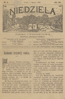 Niedziela : pismo tygodniowe. 1899, nr 6