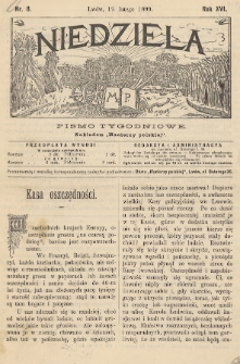 Niedziela : pismo tygodniowe. 1899, nr 8