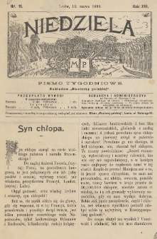 Niedziela : pismo tygodniowe. 1899, nr 11