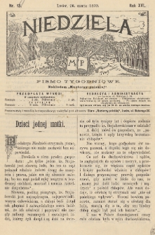 Niedziela : pismo tygodniowe. 1899, nr 13