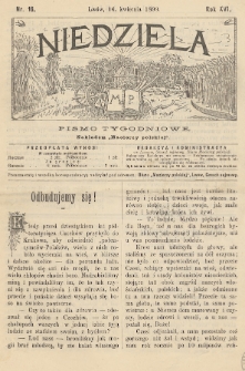 Niedziela : pismo tygodniowe. 1899, nr 16