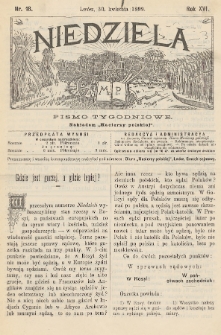 Niedziela : pismo tygodniowe. 1899, nr 18