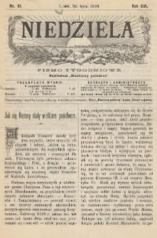 Niedziela : pismo tygodniowe. 1899, nr 31