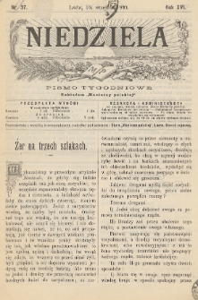 Niedziela : pismo tygodniowe. 1899, nr 37