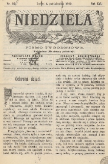 Niedziela : pismo tygodniowe. 1899, nr 40