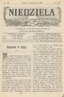 Niedziela : pismo tygodniowe. 1899, nr 41