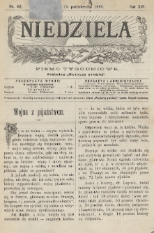 Niedziela : pismo tygodniowe. 1899, nr 42