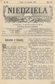 Niedziela : pismo tygodniowe. 1899, nr 46