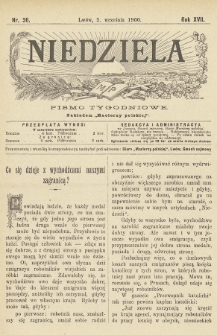 Niedziela : pismo tygodniowe. 1900, nr 36