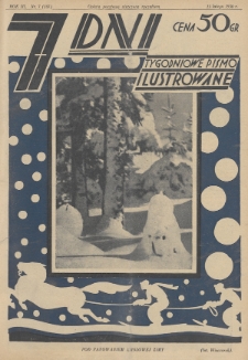 7 Dni : tygodniowe pismo ilustrowane. 1931, nr 7