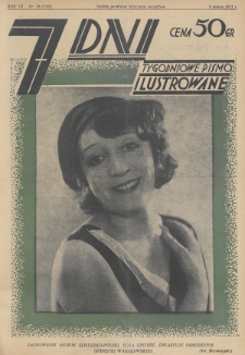 7 Dni : tygodniowe pismo ilustrowane. 1931, nr 10