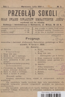 Przegląd Sokoli : organ Związku Towarzystw Gimnastycznych „Sokół". R.1, 1921, № 2