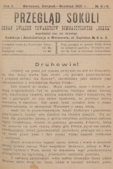 Przegląd Sokoli : organ Związku Towarzystw Gimnastycznych „Sokół". R.1, 1921, № 8-9