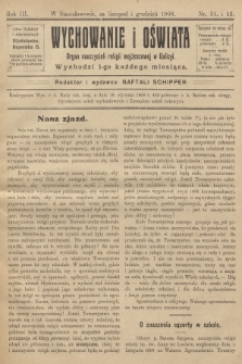 Wychowanie i Oświata : organ nauczycieli religii mojżeszowej w Galicyi. R.3, 1908, nr 31-32