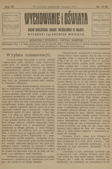 Wychowanie i Oświata : organ nauczycieli religii mojżeszowej w Galicyi. R.6, 1911, nr 61-62