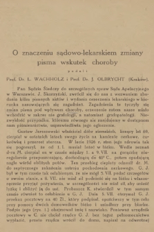 Czasopismo Sądowo-Lekarskie : poświęcone medycynie, psychjatrji sądowej i kryminologji. R.2, 1929, nr 4