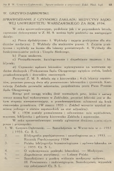 Czasopismo Sądowo-Lekarskie : poświęcone medycynie, psychjatrji sądowej i kryminologji. R.8, 1935, nr 2