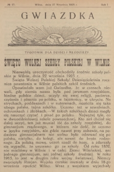 Gwiazdka : tygodnik dla dzieci i młodzieży. R.1, 1925, № 27