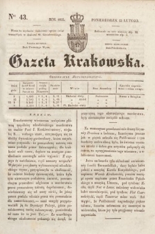 Gazeta Krakowska. 1835, nr 43