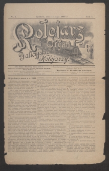 Kolejarz : organ Galicyjskich Kolejarzy. 1900, nr 4