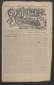 Kolejarz : organ Galicyjskich Kolejarzy. 1900, nr 11