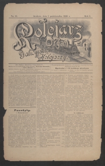 Kolejarz : organ Galicyjskich Kolejarzy. 1900, nr 13