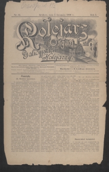 Kolejarz : organ Galicyjskich Kolejarzy. 1900, nr 15