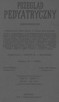 Przegląd Pedyatryczny. 1914, z. 1
