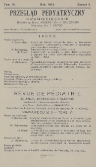Przegląd Pedyatryczny. 1914, z. 2