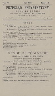 Przegląd Pedyatryczny. 1914, z. 3