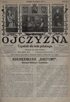 Ojczyzna : tygodnik dla ludu polskiego. 1912, nr 53 [skonfiskowany]