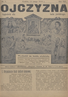 Ojczyzna : tygodnik dla ludu polskiego. 1910, nr 7