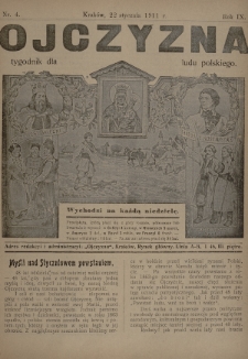 Ojczyzna : tygodnik dla ludu polskiego. 1911, nr 4