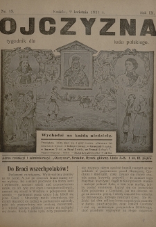Ojczyzna : tygodnik dla ludu polskiego. 1911, nr 15