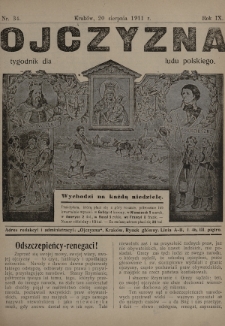 Ojczyzna : tygodnik dla ludu polskiego. 1911, nr 34