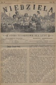 Niedziela : pismo tygodniowe dla ludu. 1886, nr 2
