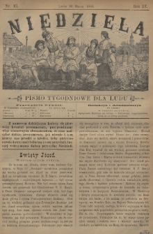 Niedziela : pismo tygodniowe dla ludu. 1886, nr 13
