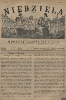 Niedziela : pismo tygodniowe dla ludu. 1886, nr 17