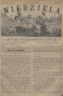 Niedziela : pismo tygodniowe dla ludu. 1886, nr 22