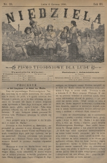 Niedziela : pismo tygodniowe dla ludu. 1886, nr 23