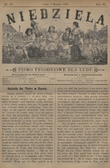 Niedziela : pismo tygodniowe dla ludu. 1886, nr 31
